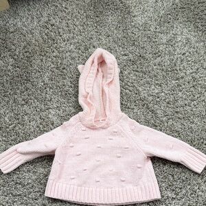 Cat & Jack Light Pink Plush Hooded Sweater